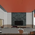 Modern Luxury Real Estate Sales Office Interior With Property Sand Table And Elegant Space Design