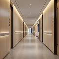Modern Hospital Outpatient Clinic Interior Design With Wooden Walls And Front Reception Desk
