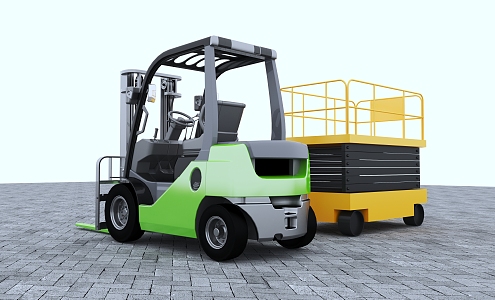 Forklift Shears Forklift Construction Machinery New Energy Forklift 3d model