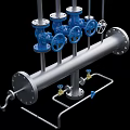 Pipe assembly in production line 3d model