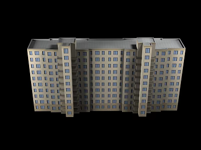 modern residential building 3d model modern residential building 3d model