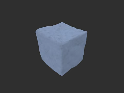 ice cube frozen water block 3d model