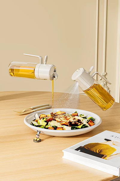 Oil Dispensers Pouring Spraying Oil For Salad 3d model