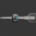Futuristic Sci Fi Weapon With Metallic Texture Mechanical Structure And Serial Number 893944 3d model