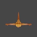 Orange Fur Game Movie Character with Long Ears Tail and Outstretched Arms in Natural Background