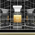 Tom Ford White Suede Eau de Parfum Perfume Bottle Display with Grid Structure 3d model