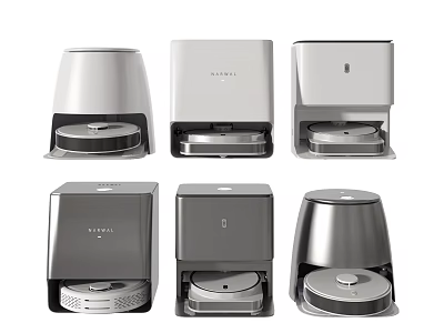 Modern Household Appliances With Various Sleek Silver Gray Designs For Kitchen Use 3d model