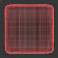 Comfortable Square Upholstered Ottoman With Green Beige Geometric Pattern And Solid Green Base