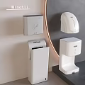 Minotii White Modern Public Facilities With Hand Sanitizer Dispensers And Waste Bins