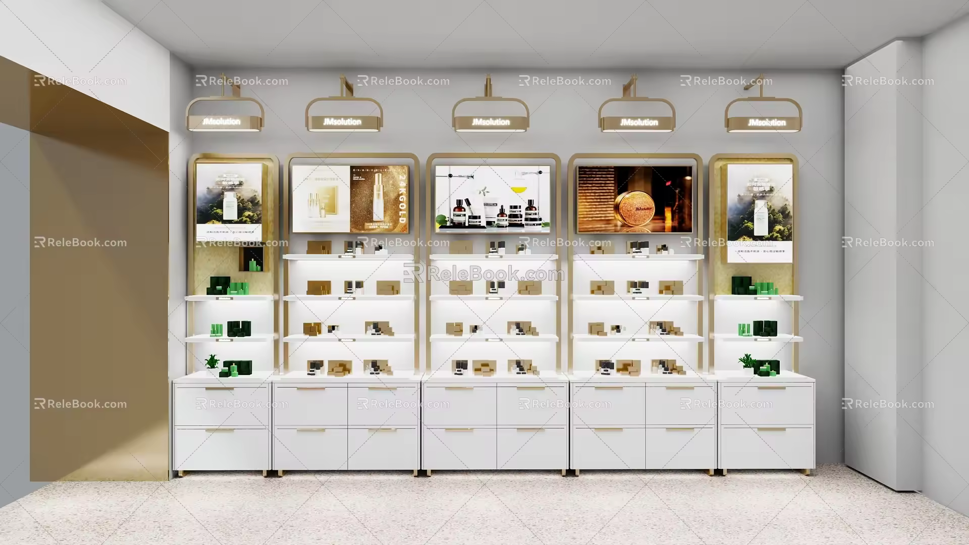Showcase Mask Display Cabinet 3d model