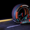 Hankook Tire With Colorful Decorative Patterns And Modern Design Elements 3d model