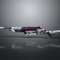 Futuristic Gun With Purple White And Orange Colorful Modern Sleek Design