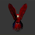 Modern Bird Macaw 3d model