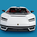 White Luxury Sports Car With Red Interior And Sleek Black Wheels Design