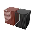 Modern Coffee Tables in Black and Red with Geometric Frame Design for Living Room