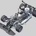Recreational Equipment Go Kart Chassis Featuring Engine Wheels And Frame Structure