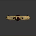 Ornate Decorated Dagger With Golden Hilt Colorful Gemstones And Sharp Blade