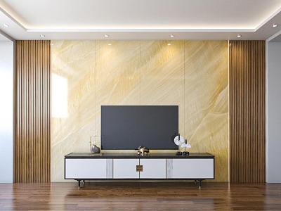 Modern TV background wall model