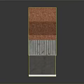 Green Wall Building With Red Roof Awning Metal Mesh Door And Gray Ramp