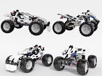 Building Blocks Off Road Vehicles With Large Wheels Mechanical Structures And Detailed Design 3d model