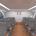 Modern Yacht With Blue Canopy White Hull Red Accents On Water