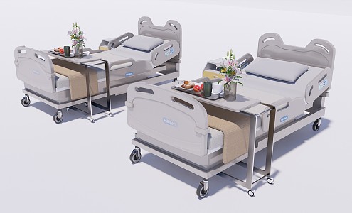 modern hospital bed hospital bed medical equipment 3d model