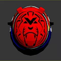 Aston Martin Racing Helmet With Red Design Blue Visor And Puma Exact Logos