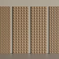 Light Brown Wall Panels Showcasing Different Patterns Arranged In A Row 3d model