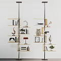 Modern bookshelf rotating hanging cabinet 3d model