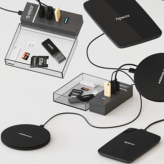 Modern socket strip charger 3d model