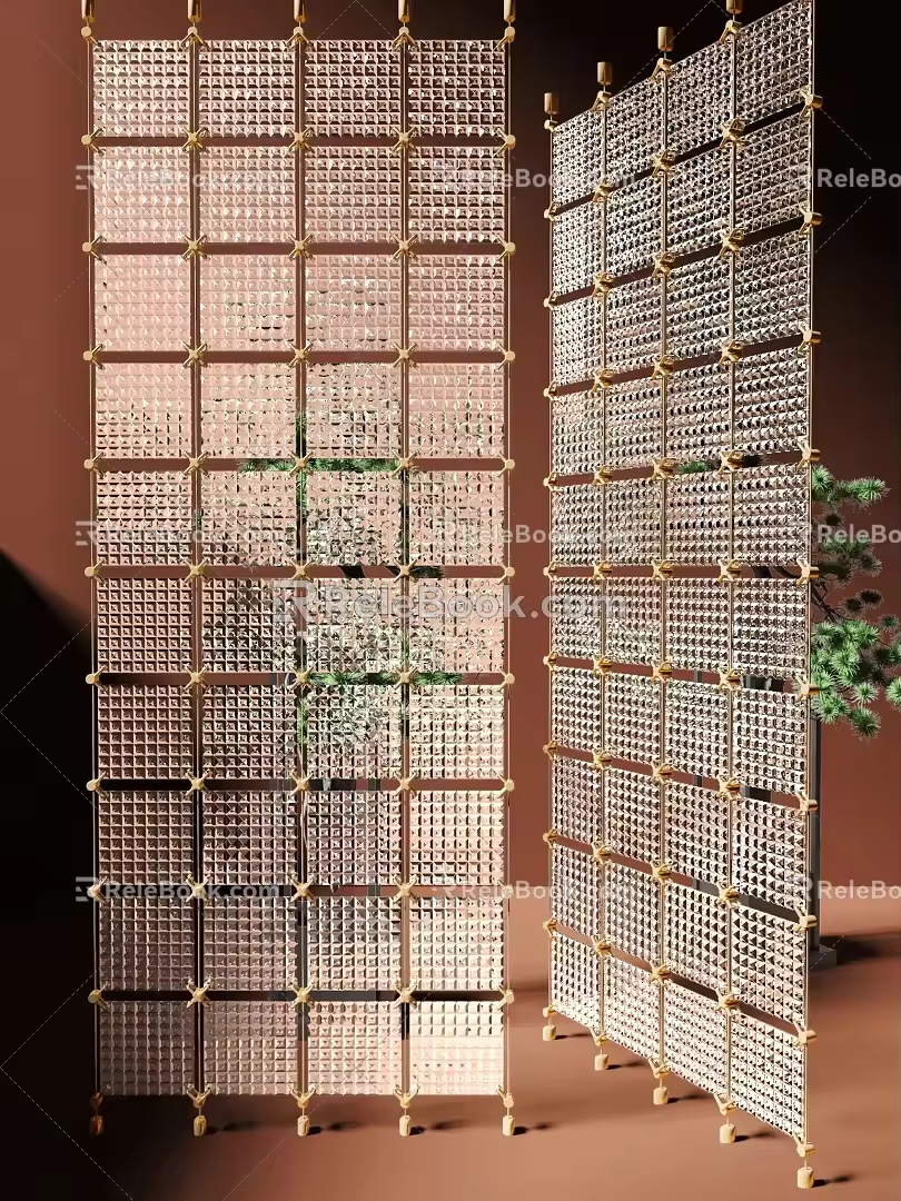 Glass Partition Screen 3d model