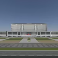 Modern Hospital Building Featuring Contemporary Architecture Green Spaces And Surrounding Roads