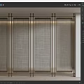 Modern Minimalist Room Divider With Woven Panels And Metal Frame Design