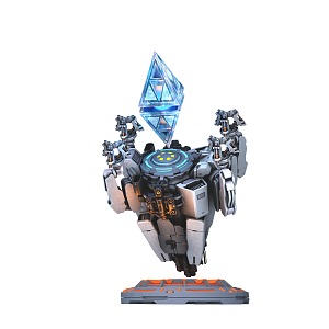 mechanical crystal naked eye 3d model