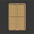 Woven Beige Storage Basket With Pink Handles For Home Organization