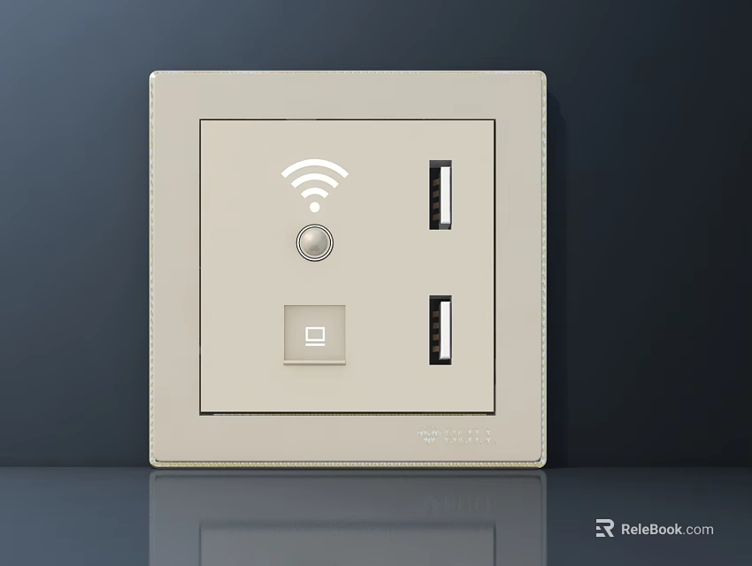 Elegant Decorative Cabinet With Built In Wi-Fi Socket And Dual USB Ports 3d model 