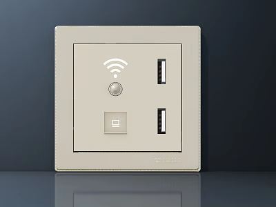 Elegant Decorative Cabinet With Built In Wi-Fi Socket And Dual USB Ports 3d model