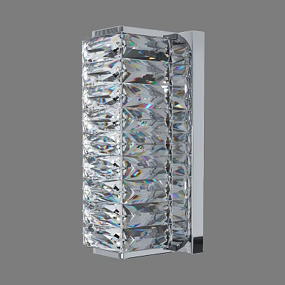 Crystal Wall Sconce With Layered Cut Glass Design For Modern Home Decoration 3d model