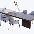 Middle Ancient Style Nakajima Bar Counter Operating Table Dining Table and Chair 3d model