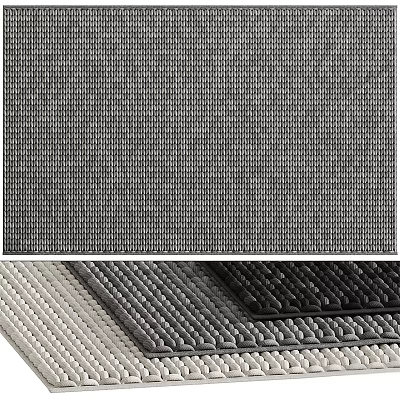 Square Rug With Textured Surface And Multiple Colors For Modern Home Decor 3d model