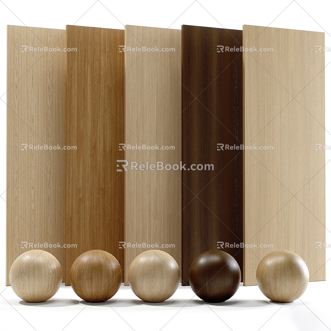 Modern background wall Oak background wall 3d model