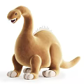 Green And Brown Dinosaur Plush Toys