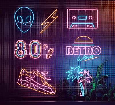 Modern Neon Lights 3d model