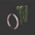 Furniture Decorative Metal Hardware With Rustic Ring And Hinge Plate