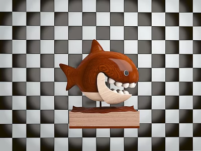 Modern ornaments shark 3d model