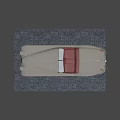 Vintage Cream Colored Convertible Car With Pink Interior And Classic Design