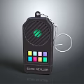Echo Keyller Device With Black Design Green Logo Colorful Buttons And Key Ring