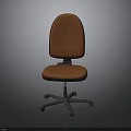 Comfortable Orange Fabric Office Chair with Swivel Base and Rolling Wheels