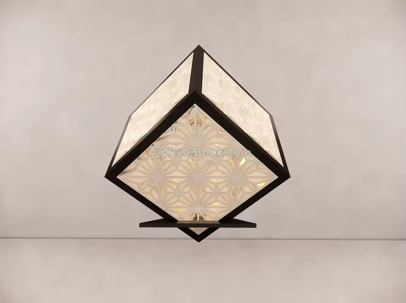 Square lamp creative table lamp 3d model