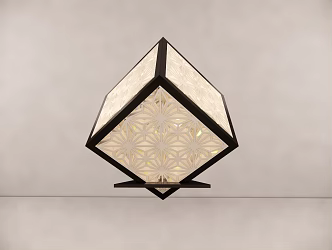 Square lamp creative table lamp 3d model